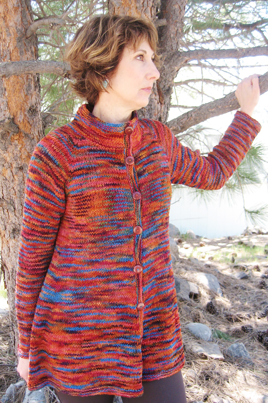 # 285 Neck Down Swing Coat | Knitting Pure And Simple