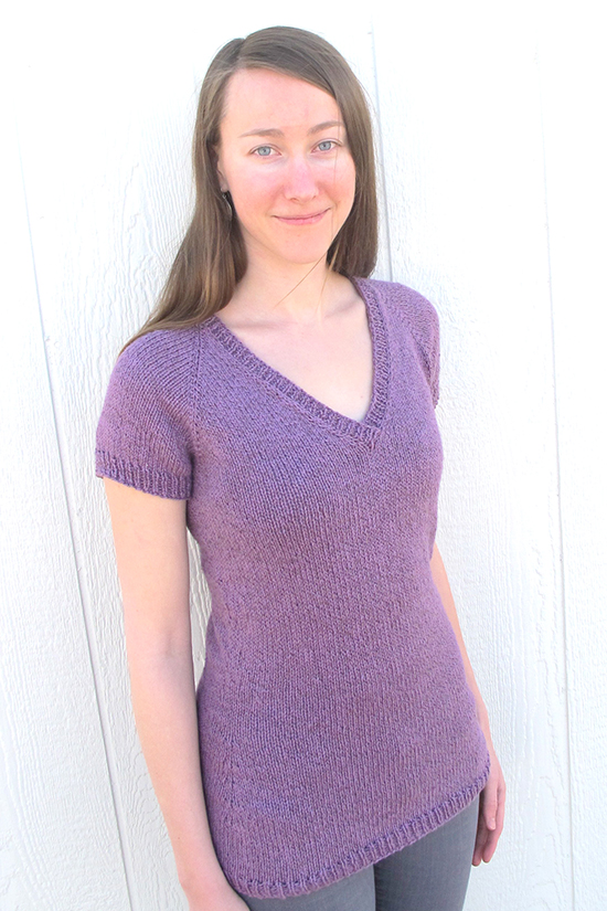 # 1303 - Top Down V Neck Pullover | Knitting Pure And Simple