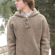 # 105 Neck Down Hooded Pullover for Men